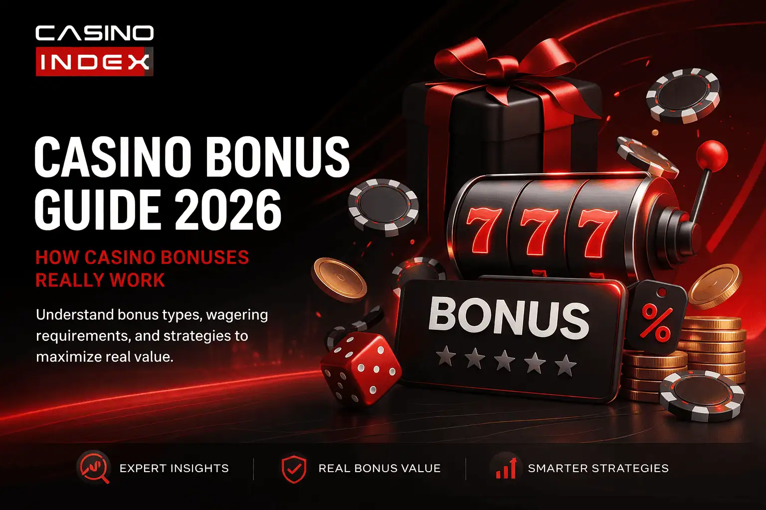 Casino bonus guide explaining how casino bonuses work including wagering requirements and bonus strategies