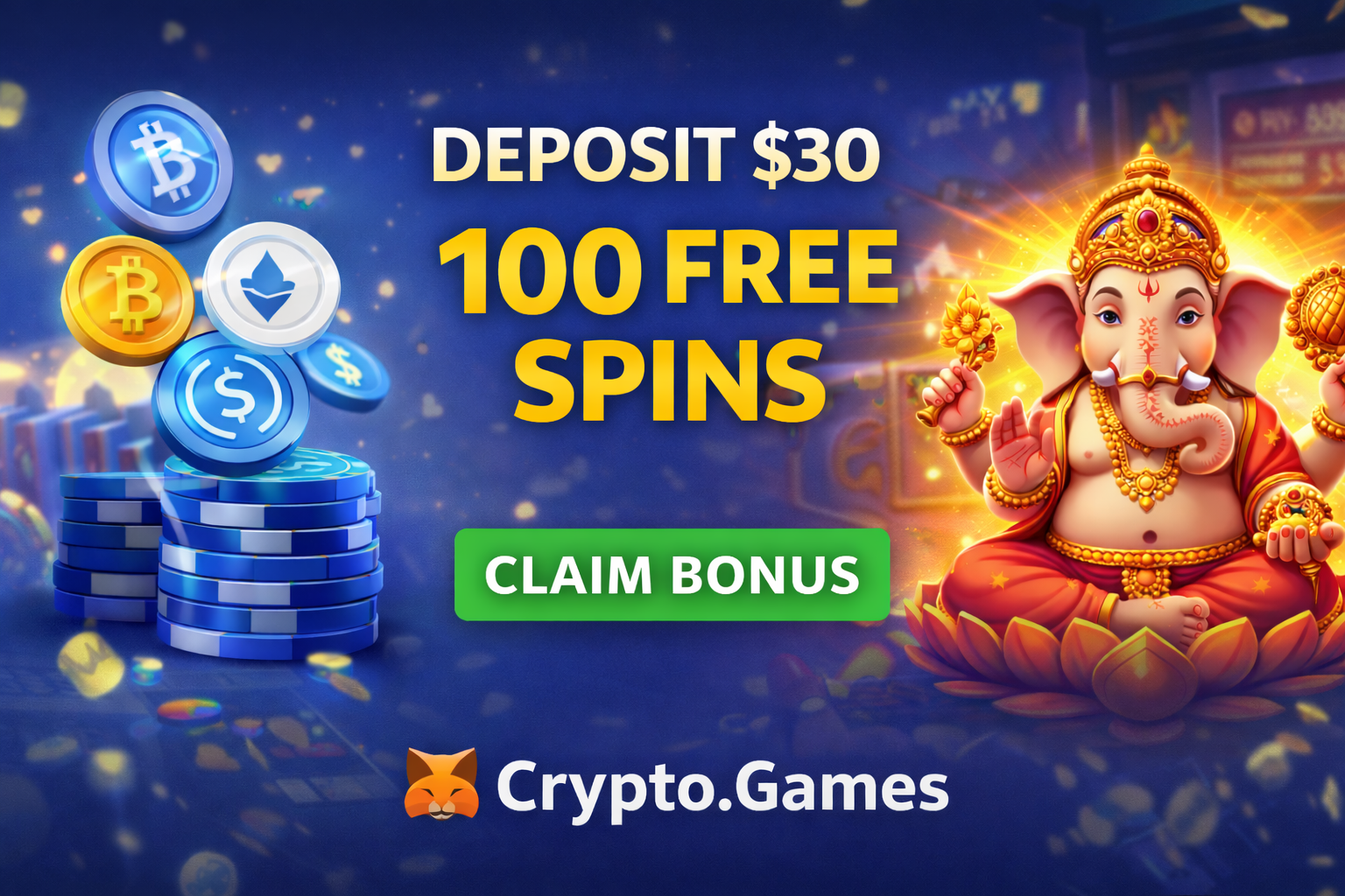 Crypto.Games Casino 100 free spins bonus crypto casino review