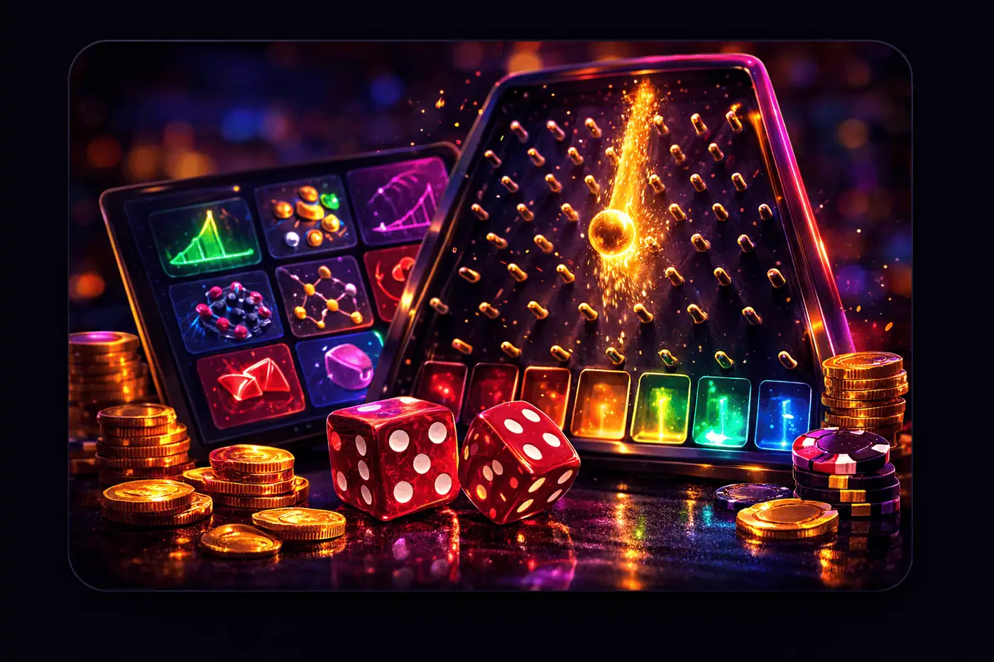 arcade casino games including plinko dice mines instant casino games