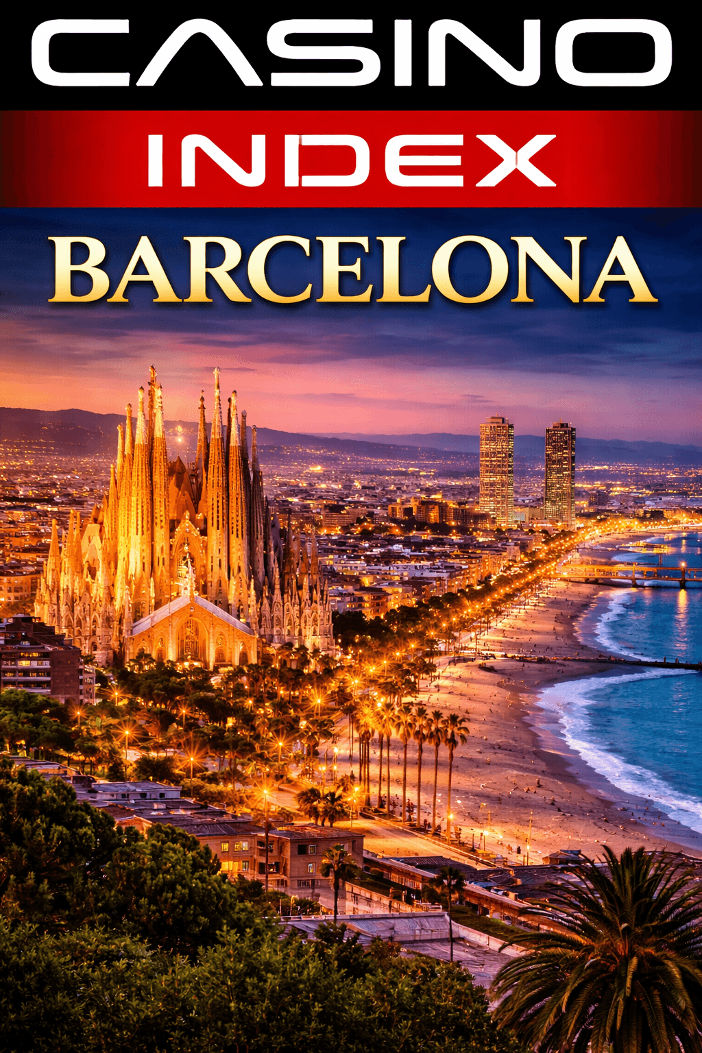 Barcelona Spain city skyline Mediterranean coast