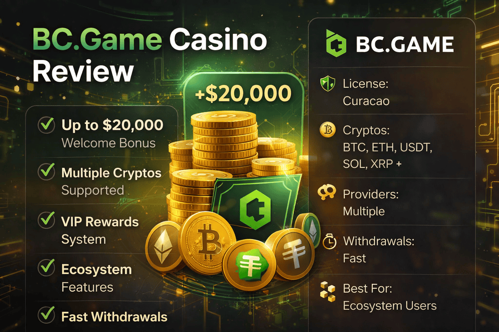 BC Game crypto casino review welcome bonus crypto payments and VIP rewards