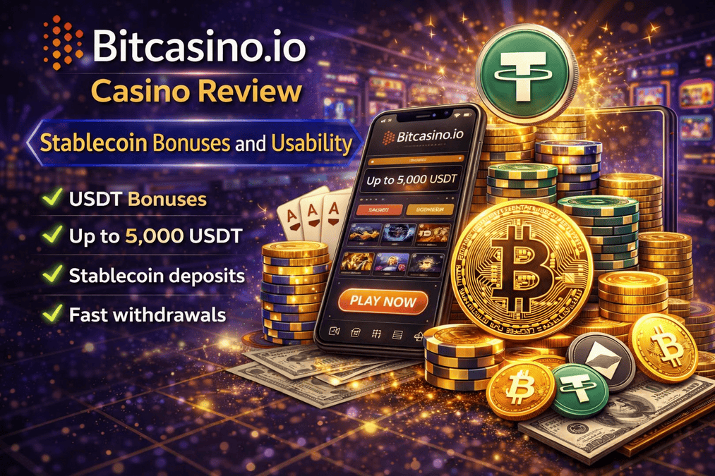 Bitcasino.io casino review USDT crypto gambling platform fast withdrawals