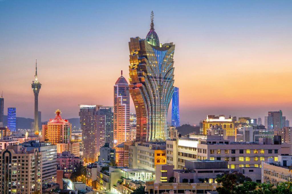 Grand Lisboa Macau casino tower skyline