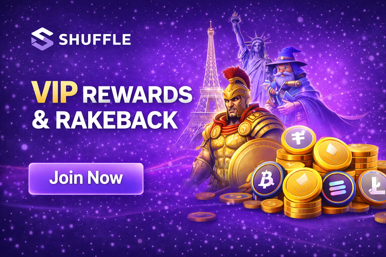 Official Shuffle casino logo used for the Shuffle crypto casino review page.