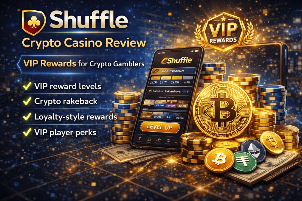 Shuffle casino review crypto gambling VIP rewards platform comparison