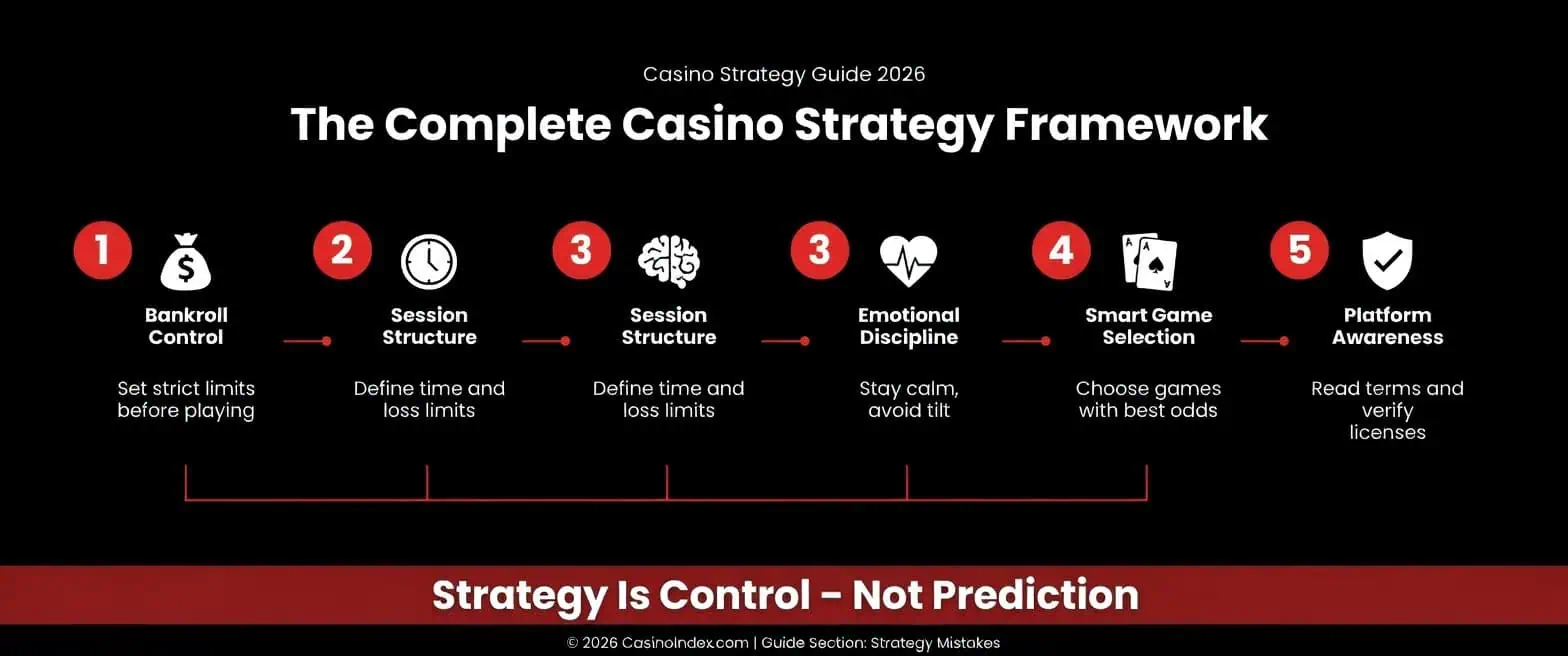 The Complete Casino Strategy Framework 2026 – Bankroll Control, Session Structure, Emotional Discipline, Smart Game Selection and Platform Awareness