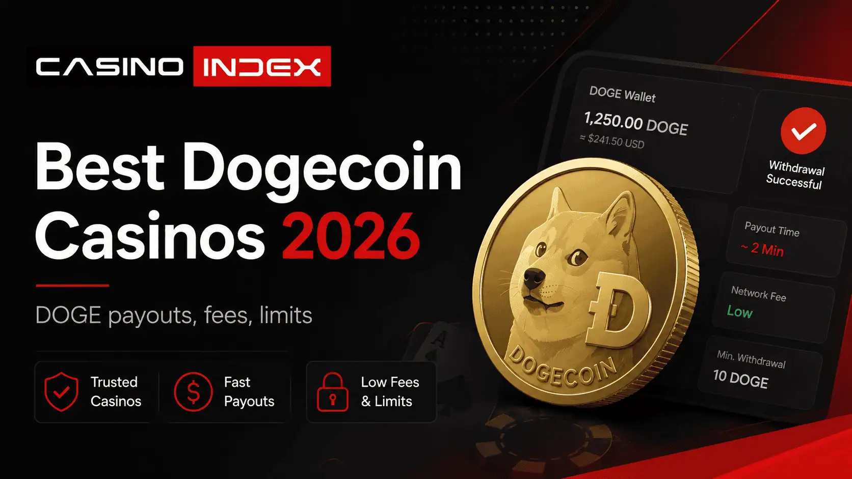 Best Dogecoin Casinos 2026: DOGE Payments, Limits, Fees and Real Payout Behavior