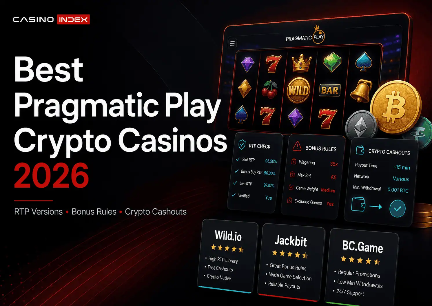 Best Pragmatic Play Crypto Casinos 2026: RTP Versions, Bonus Rules and Crypto Cashouts