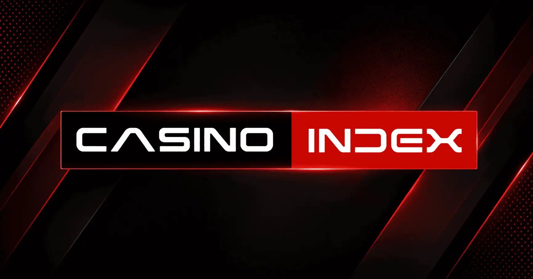 CasinoIndex logo in red and black featured on a dark modern background