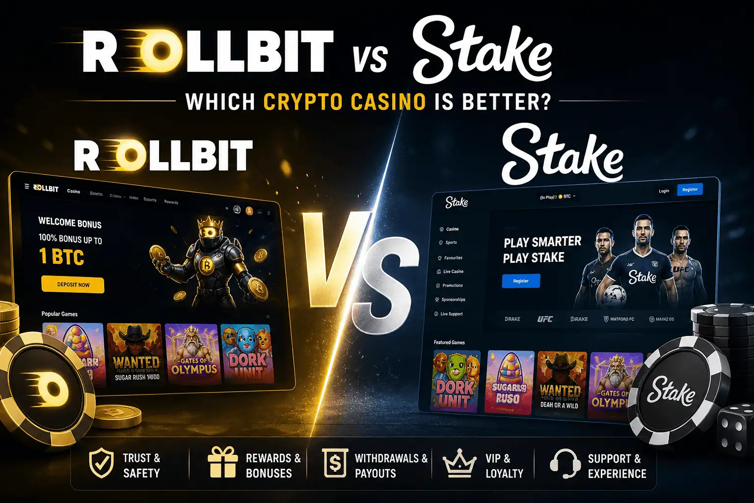 Rollbit vs Stake