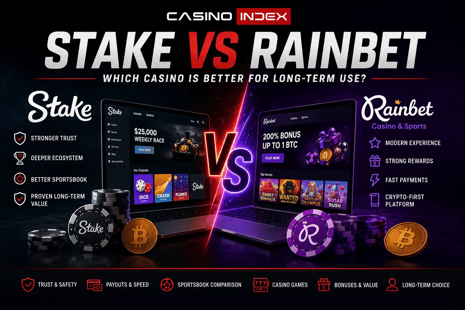 Stake vs Rainbet: Which Casino Is Better for Long-Term Use?